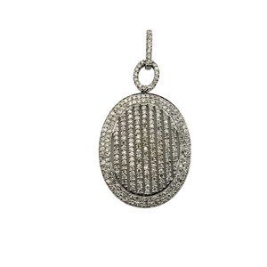 Vintage 14 Karat White Gold and Diamond Pendant #10022